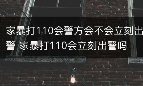 家暴打110会警方会不会立刻出警 家暴打110会立刻出警吗