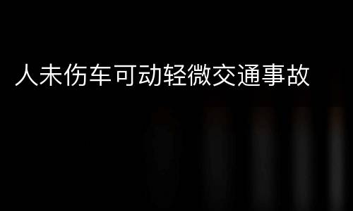 人未伤车可动轻微交通事故