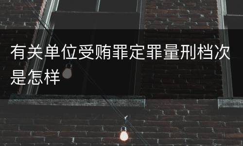 有关单位受贿罪定罪量刑档次是怎样