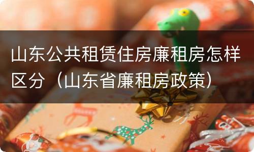 山东公共租赁住房廉租房怎样区分（山东省廉租房政策）