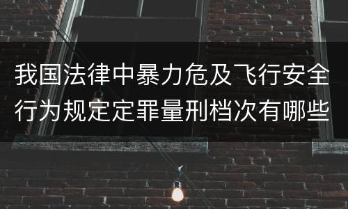 我国法律中暴力危及飞行安全行为规定定罪量刑档次有哪些