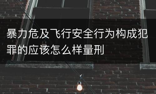 暴力危及飞行安全行为构成犯罪的应该怎么样量刑
