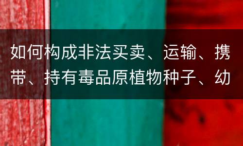 如何构成非法买卖、运输、携带、持有毒品原植物种子、幼苗罪