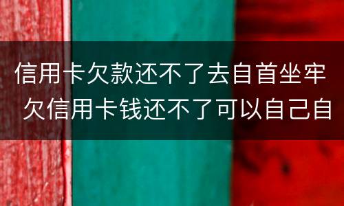 信用卡欠款还不了去自首坐牢 欠信用卡钱还不了可以自己自首吗