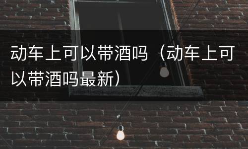 动车上可以带酒吗（动车上可以带酒吗最新）