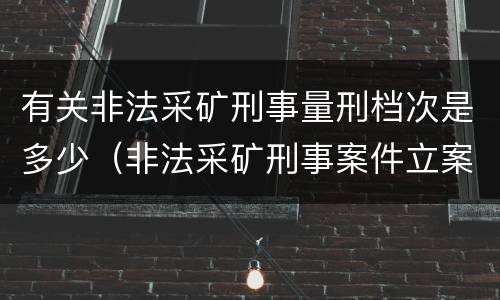 有关非法采矿刑事量刑档次是多少（非法采矿刑事案件立案标准）