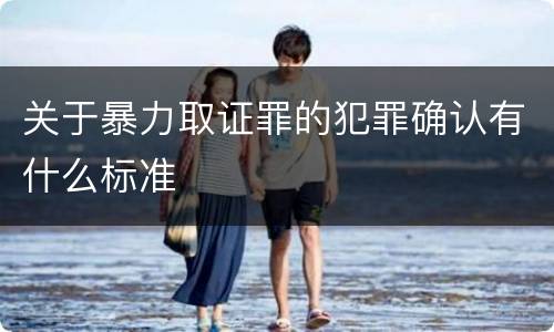 关于暴力取证罪的犯罪确认有什么标准