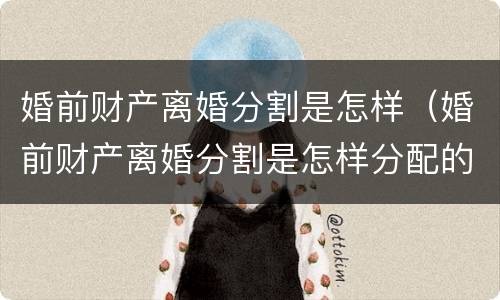 婚前财产离婚分割是怎样（婚前财产离婚分割是怎样分配的）