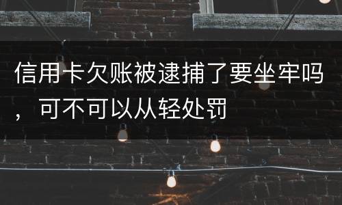 信用卡欠账被逮捕了要坐牢吗，可不可以从轻处罚