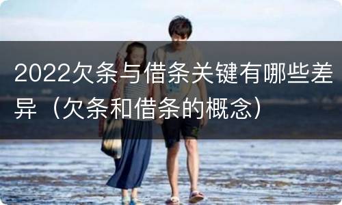 2022欠条与借条关键有哪些差异（欠条和借条的概念）