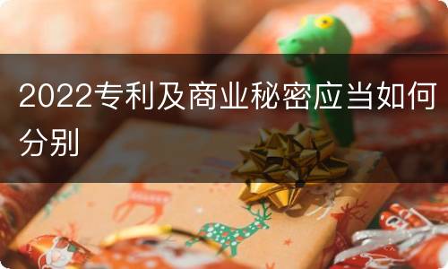 2022专利及商业秘密应当如何分别