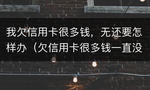 我欠信用卡很多钱，无还要怎样办（欠信用卡很多钱一直没有钱还会怎么办）