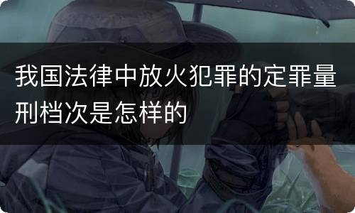 我国法律中放火犯罪的定罪量刑档次是怎样的