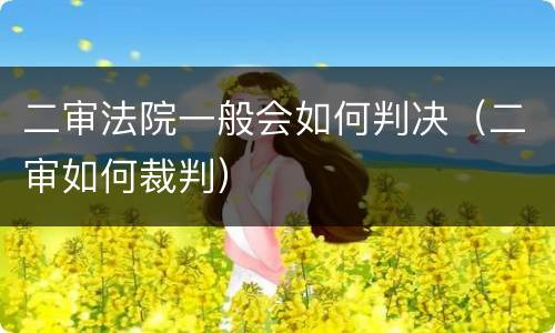 二审法院一般会如何判决（二审如何裁判）