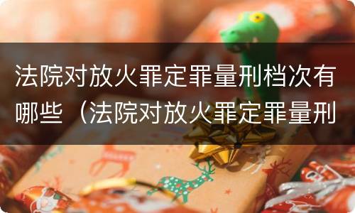 法院对放火罪定罪量刑档次有哪些（法院对放火罪定罪量刑档次有哪些标准）