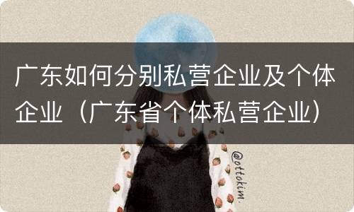 广东如何分别私营企业及个体企业（广东省个体私营企业）