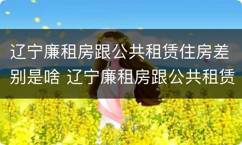 辽宁廉租房跟公共租赁住房差别是啥 辽宁廉租房跟公共租赁住房差别是啥啊