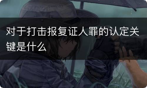 对于打击报复证人罪的认定关键是什么