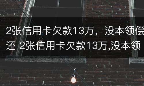 2张信用卡欠款13万，没本领偿还 2张信用卡欠款13万,没本领偿还怎么办