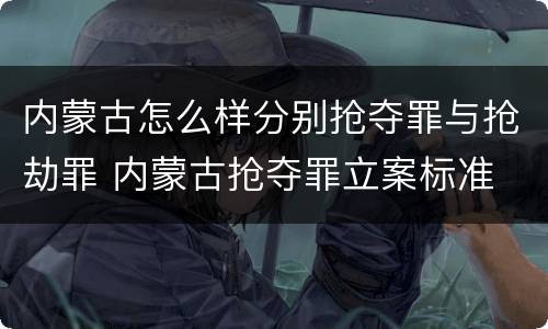 内蒙古怎么样分别抢夺罪与抢劫罪 内蒙古抢夺罪立案标准