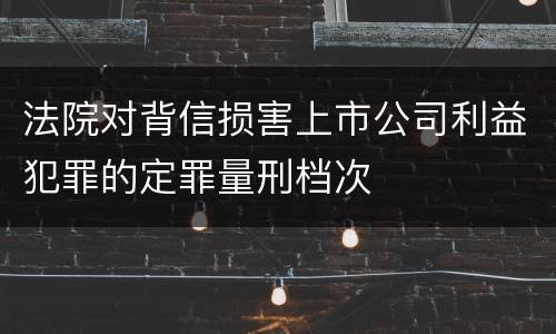 法院对背信损害上市公司利益犯罪的定罪量刑档次