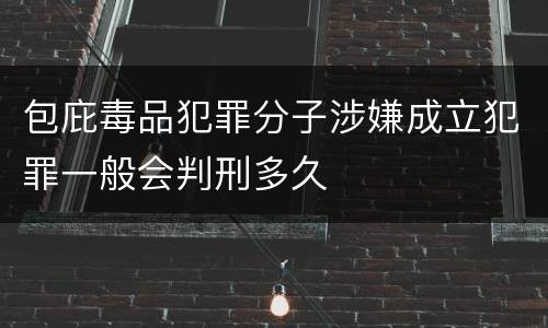 包庇毒品犯罪分子涉嫌成立犯罪一般会判刑多久