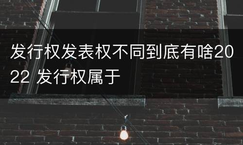 发行权发表权不同到底有啥2022 发行权属于