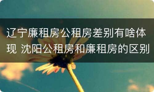 辽宁廉租房公租房差别有啥体现 沈阳公租房和廉租房的区别