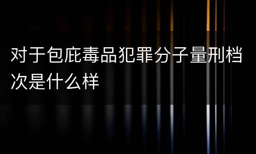 对于包庇毒品犯罪分子量刑档次是什么样