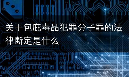 关于包庇毒品犯罪分子罪的法律断定是什么