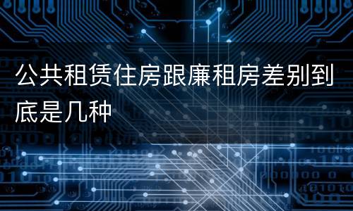 公共租赁住房跟廉租房差别到底是几种