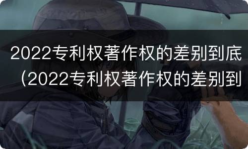 2022专利权著作权的差别到底（2022专利权著作权的差别到底是什么）
