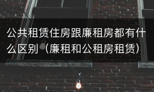公共租赁住房跟廉租房都有什么区别（廉租和公租房租赁）
