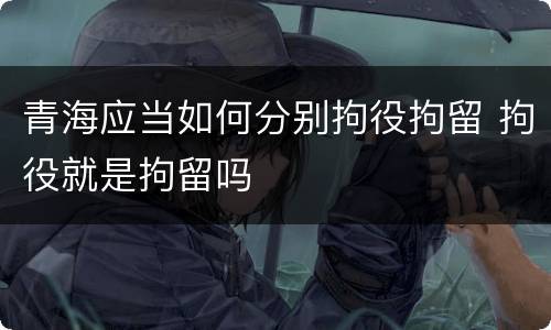 青海应当如何分别拘役拘留 拘役就是拘留吗