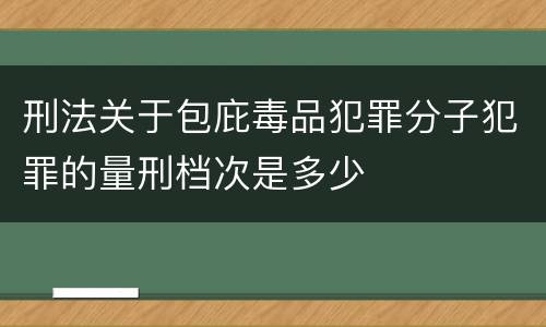 刑法关于包庇毒品犯罪分子犯罪的量刑档次是多少
