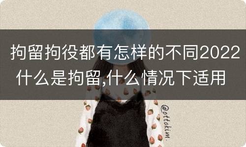 拘留拘役都有怎样的不同2022 什么是拘留,什么情况下适用拘留