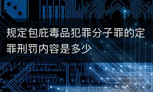 规定包庇毒品犯罪分子罪的定罪刑罚内容是多少
