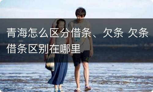 青海怎么区分借条、欠条 欠条借条区别在哪里