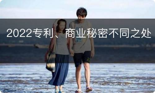 2022专利、商业秘密不同之处