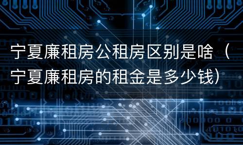 宁夏廉租房公租房区别是啥（宁夏廉租房的租金是多少钱）