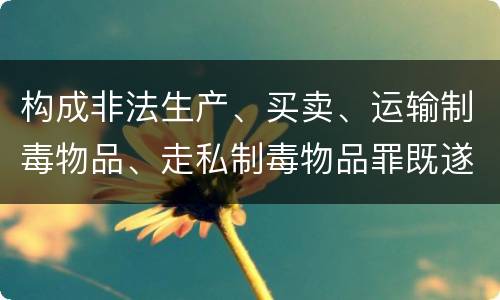 构成非法生产、买卖、运输制毒物品、走私制毒物品罪既遂会如何追究责任