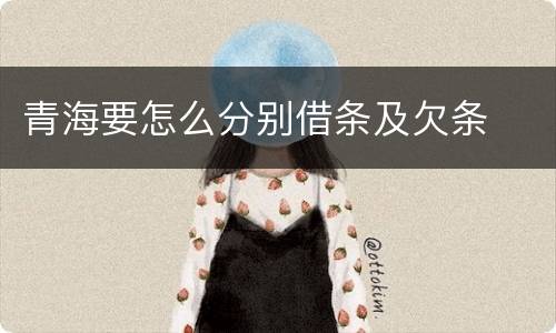 青海要怎么分别借条及欠条