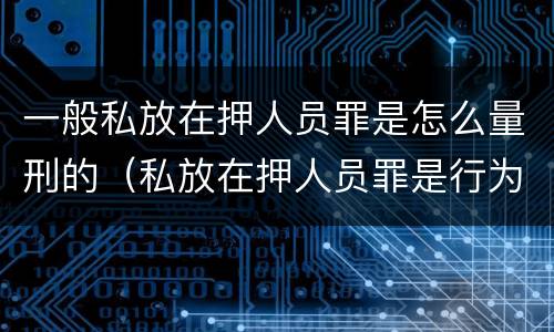 一般私放在押人员罪是怎么量刑的（私放在押人员罪是行为犯吗）