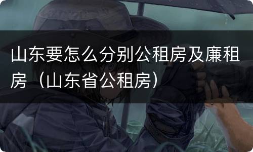 山东要怎么分别公租房及廉租房（山东省公租房）