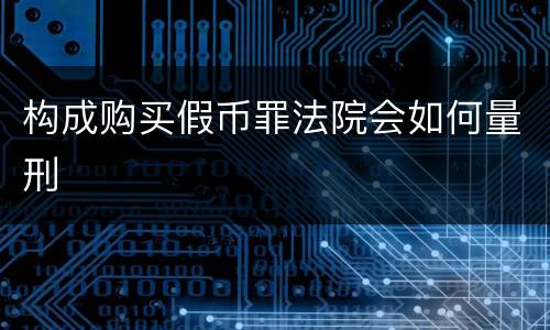 构成购买假币罪法院会如何量刑