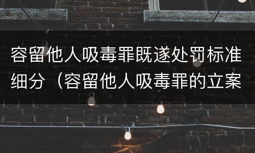 容留他人吸毒罪既遂处罚标准细分（容留他人吸毒罪的立案标准）