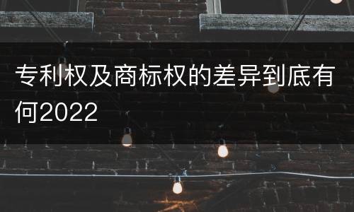 专利权及商标权的差异到底有何2022