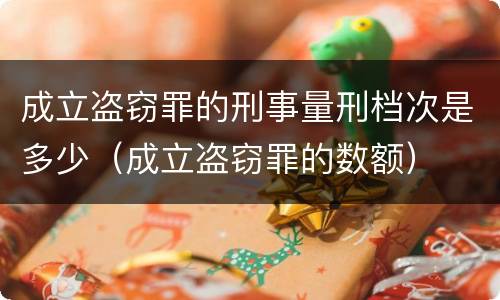 成立盗窃罪的刑事量刑档次是多少（成立盗窃罪的数额）
