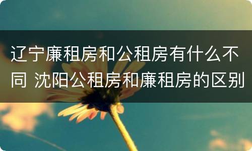 辽宁廉租房和公租房有什么不同 沈阳公租房和廉租房的区别