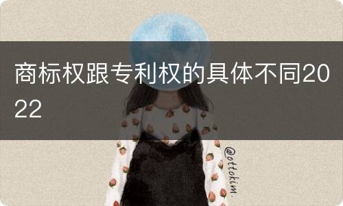 商标权跟专利权的具体不同2022